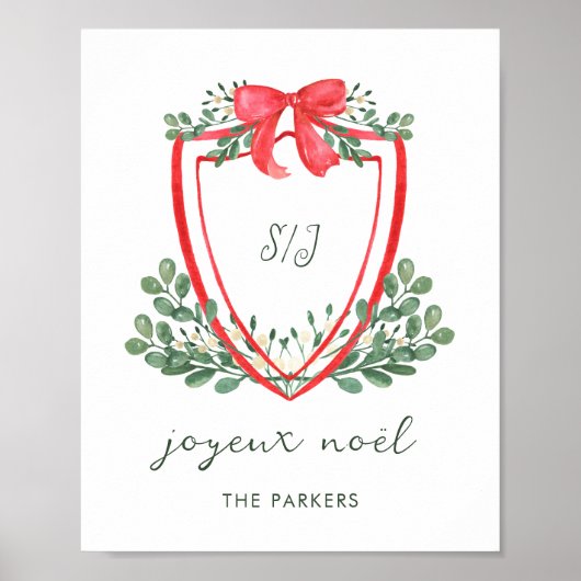 grillige kerstkam | Joyeux Noël Poster (Voorkant)