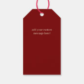 Grillige Kerstkat Winter Juffrouw Kunst Cadeautag Cadeaulabel (Achterkant)