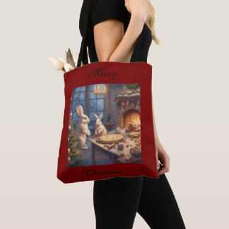 Grillige Kerstkonijnen Bakken vakantie-totebag  Tote Bag