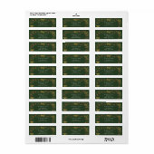 Grillige Kerstkrans & Keurige Strikken Adres Etiket (Full Sheet)