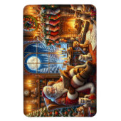 grillige kerstmagneet magneet (Verticaal)