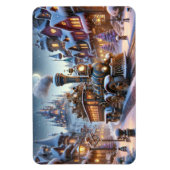 grillige kerstmagneet magneet (Verticaal)
