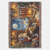 grillige kerstmandeken deken (Voorkant Verticaal)