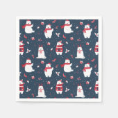 Grillige Kerstpoolberen ID850 Servet (Voorkant)