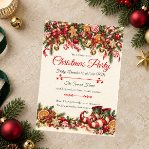 Grillige Kerststolparty Kaart