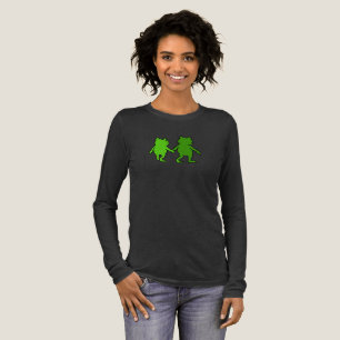 Grillige Kikker Reis Samen Illustratie Tri-Blend Shirt