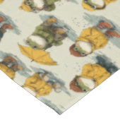 Grillige Kikkers in Regenjassen Patroon Tafelkleed (Gekanteld)