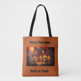 Grillige kikkers versieren voor Halloween  Tote Bag