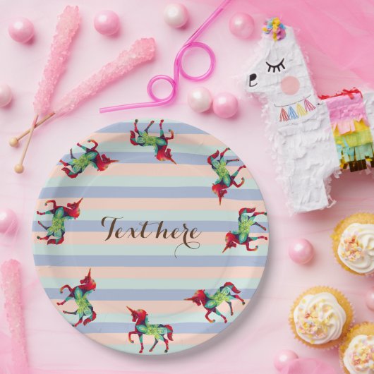 grillige Kinder partij aangepaste papier Borden Papieren Bordje (Feest)