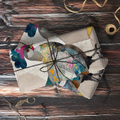 grillige kip collage decoupage weefsel papier