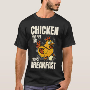 Grillige kip die ei legt, grappige boerderij t-shirt