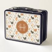 Grillige Kip Metalen Lunchbox (Achterkant)