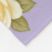Grillige Kleine Gele En Witte Rozen Fleece Deken (Hoek)