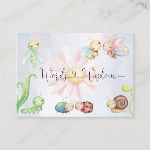 grillige kleine liefde bug regenboog woorden van w informatiekaartje