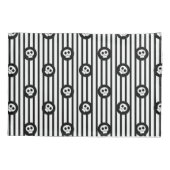 Grillige Kleine Schedels Zwart & Wit Schedel Kussensloop (Achterkant)