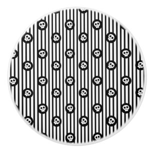 Grillige Kleine Schedels Zwart & Witte Schedel Keramische Knop
