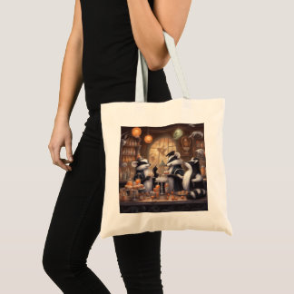Grillige kleine stinkdier Halloween-feest cadeautj Tote Bag