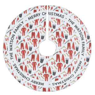 Grillige kleren van kerstman kerstcadeau kerstboom rok