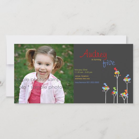 Grillige Kleur Stippen Vogels Boom Kinderen 5e Ver (Voorkant)