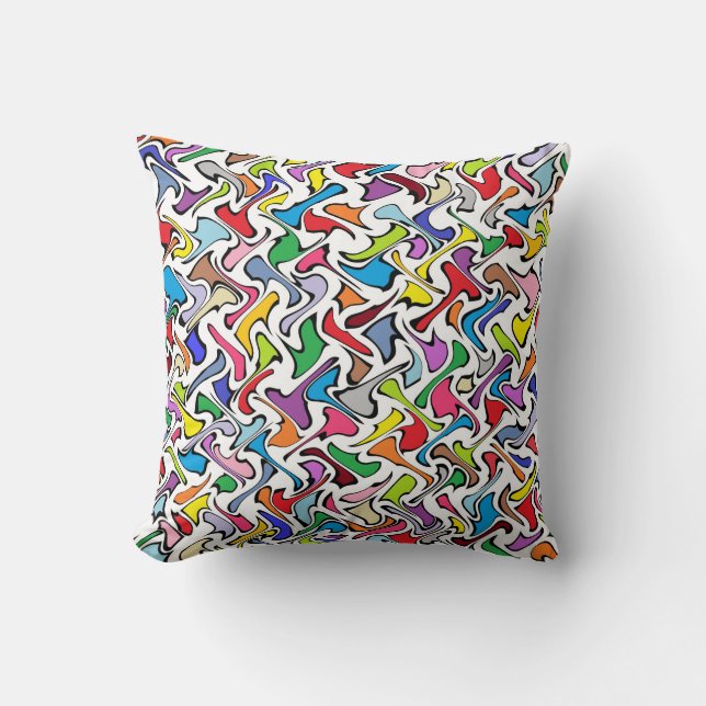 Grillige Kleuren Kussen (Voorkant)
