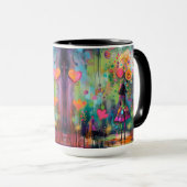 grillige kleurenexplosie mok (Voorkant rechts)