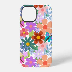 Grillige Kleurrijk Bloemmotief iPhone 12 Pro Hoesje