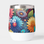 grillige kleurrijke bloemen (Achterkant)