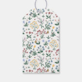 grillige kleurrijke bloemen bruiloft dank u cadeaulabel (Voorkant)