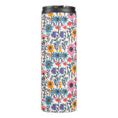  grillige kleurrijke bloemen monogrammed thermosbeker (Achterkant)