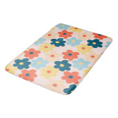 grillige kleurrijke bloemenretro vrolijke preppy badmat (Gekanteld)