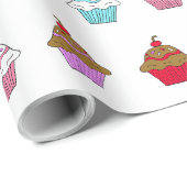 Grillige Kleurrijke Cupcake Cadeaupapier (Rol Hoek)