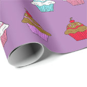 Grillige Kleurrijke Cupcake Cadeaupapier (Rol Hoek)