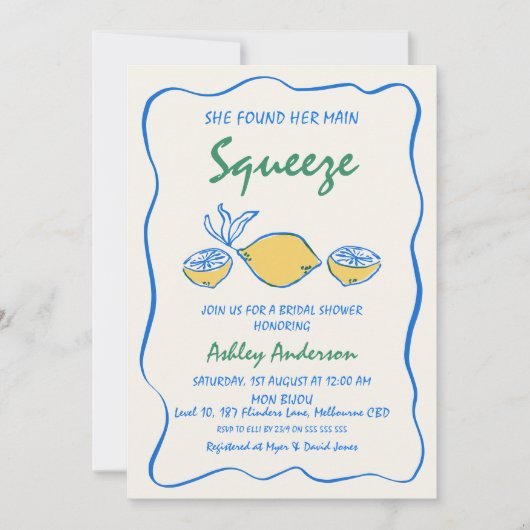 Grillige Kleurrijke Getekende Hoofd Squeeze Bruilo Kaart (Voorkant)