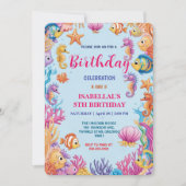 grillige kleurrijke Jellyfish zeepaardverjaardag Save The Date (Voorkant)