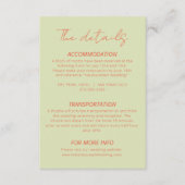 Grillige kleurrijke Retro moderne trouwdetails Informatiekaartje (Voorkant)