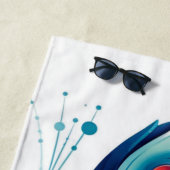 GRILLIGE, KLEURRIJKE VIS GEPERSONALISEERD STRANDLAKEN (In situ)