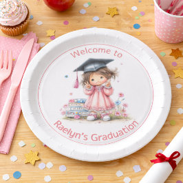 Grillige kleuterschool afstudeerfeest papieren bordje