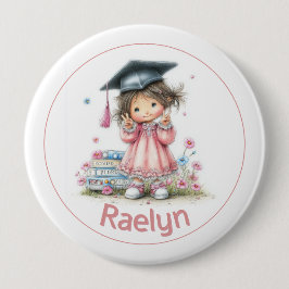 Grillige kleuterschool afstudeerfeest ronde button 4,0 cm