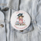 Grillige kleuterschool afstudeerfeest  ronde button 4,0 cm (In situ)