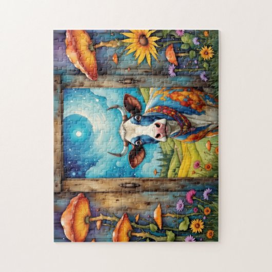 grillige Koe Dreamscape Legpuzzel (Verticaal)