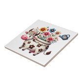 grillige KOE Tegeltje (Zijkant)