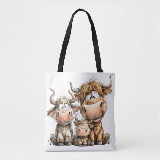 Grillige koeien tote bag (Voorkant)