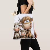 Grillige koeien tote bag (Dichtbij)