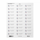 Grillige Kolibrie Retouradreslabel Etiket (Full Sheet)