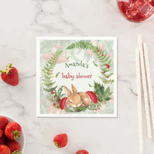 Grillige Konijn Baby Shower Servet
