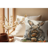 Grillige Konijn Cupcake Eerste Verjaardag Decorati Kussen