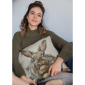 Grillige Konijn Cupcake Eerste Verjaardag Decorati Kussen