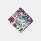 grillige kosmische poinsettia-veldontkoppeling servet (Hoek)