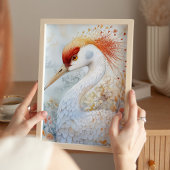 Grillige Kraanvogel Kunstprint Poster