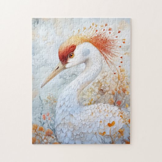 Grillige Kraanvogelkunst Legpuzzel (Verticaal)